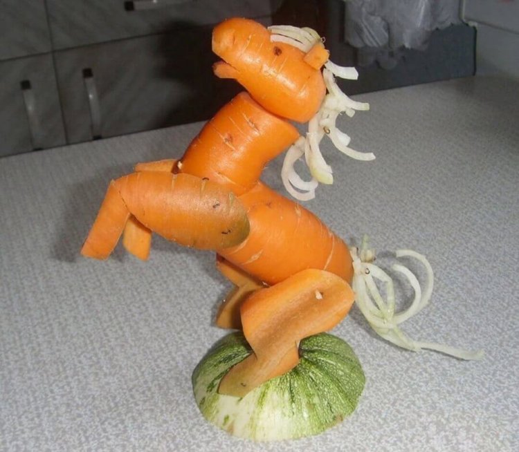 Поделки из овощей и фруктов - фото