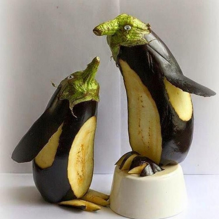 Поделки из овощей и фруктов - фото