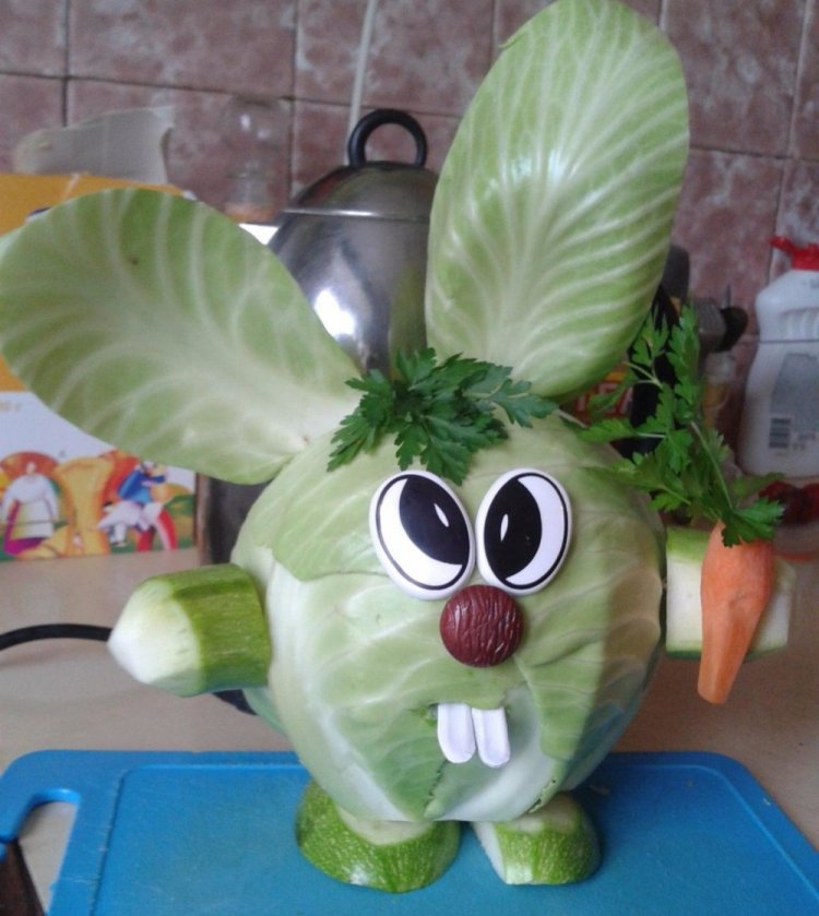 Поделки из овощей и фруктов - фото