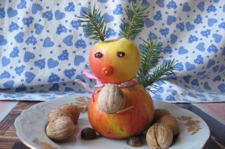 Поделки из яблок - фото