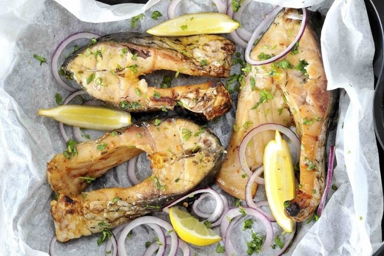 Карп кусочками в духовке