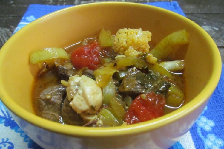 Лагман с цветной капустой