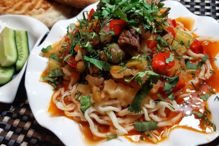 Лагман с редькой