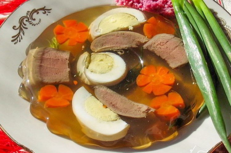 Заливное из языка с агар-агаром