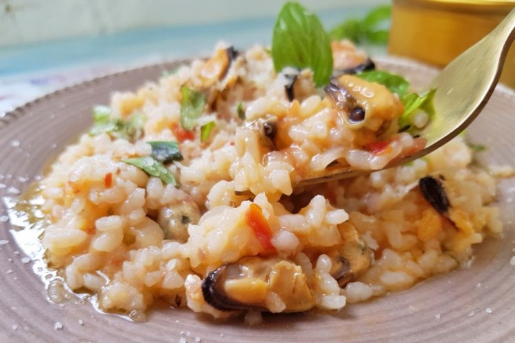 Ризотто с мидиями