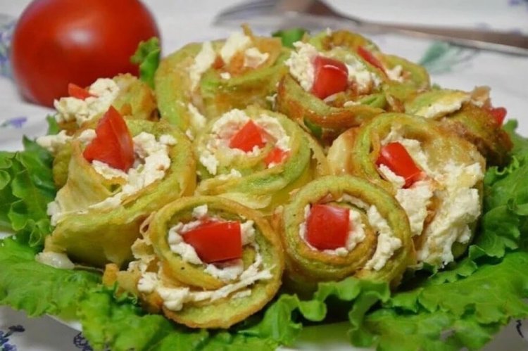 Рулетики из кабачков в кляре