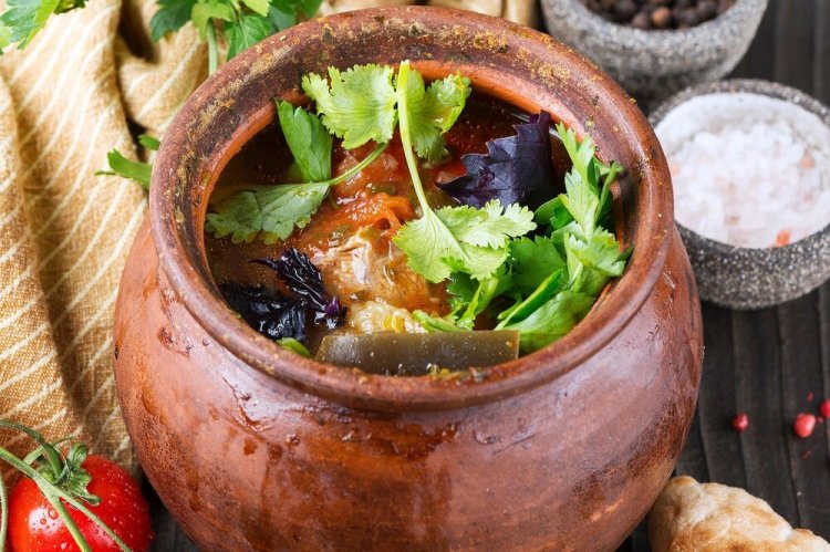 Чанахи с бараниной и рисом