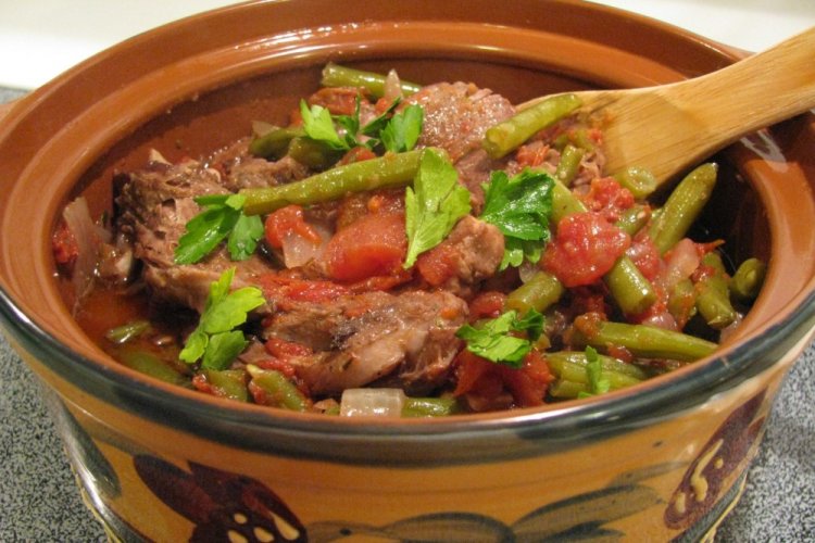 Чанахи со стручковой фасолью