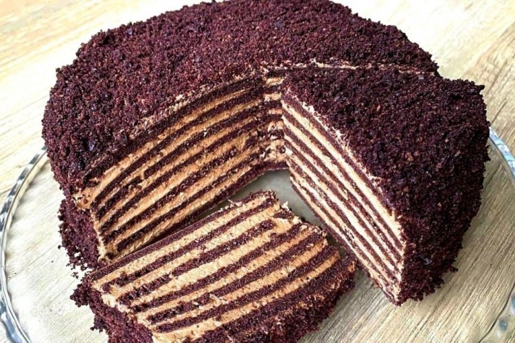 Шоколадный торт на сковороде