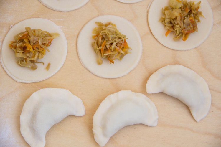 Вареники с капустой