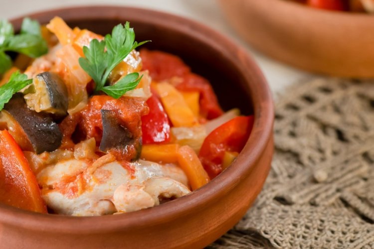 Чахохбили с баклажанами