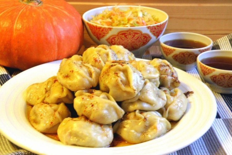 Манты с тыквой