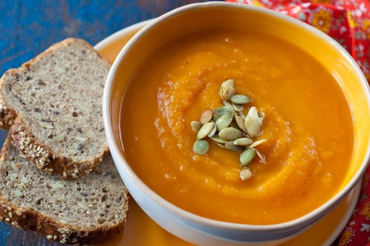 Суп-пюре из тыквы с имбирем и перцем чили