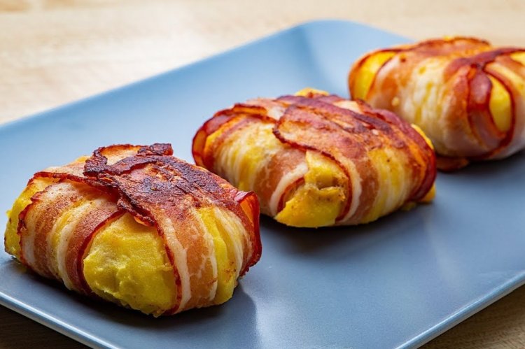 Фаршированный картофель с беконом в духовке