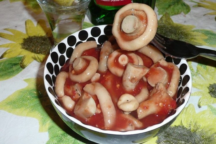 Соленые грузди с овощами