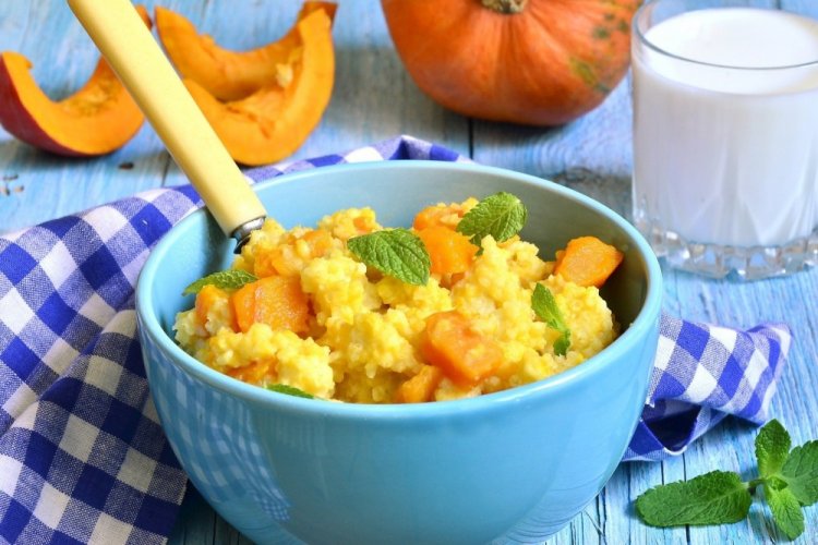 Пшенная каша с тыквой и апельсином