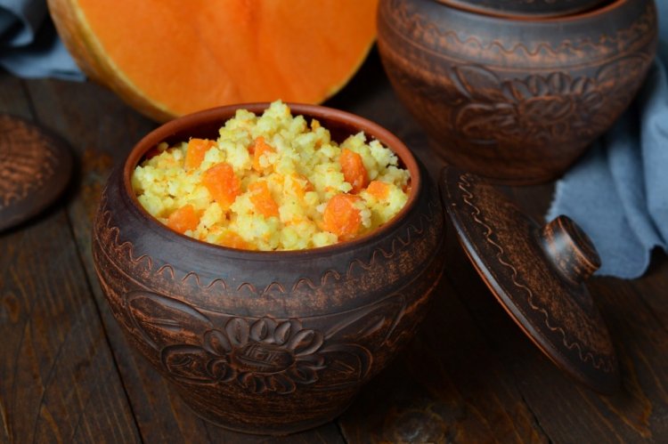 Пшенная каша с тыквой в духовке