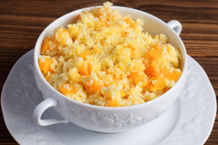 Постная пшенная каша с тыквой и медом