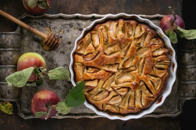 Яблочный пирог с арахисовой пастой
