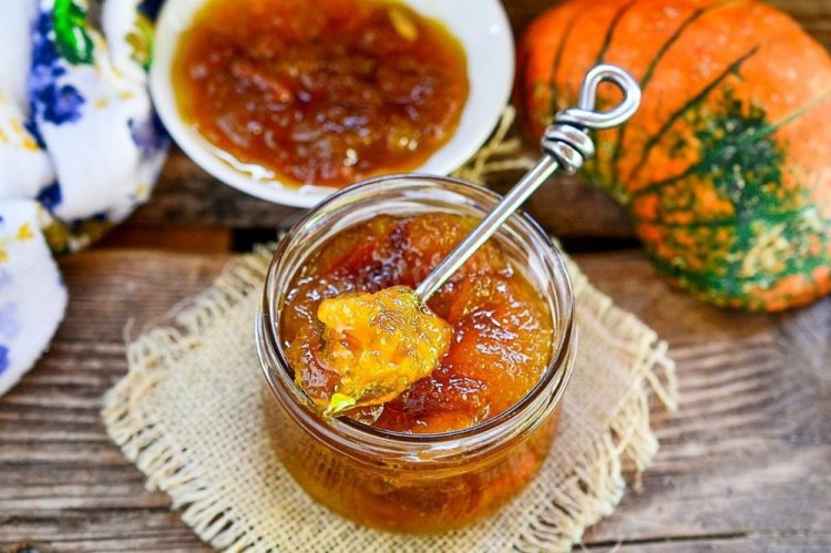 Варенье из тыквы с курагой и черносливом