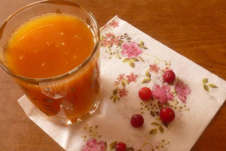 Сок из тыквы с клюквой