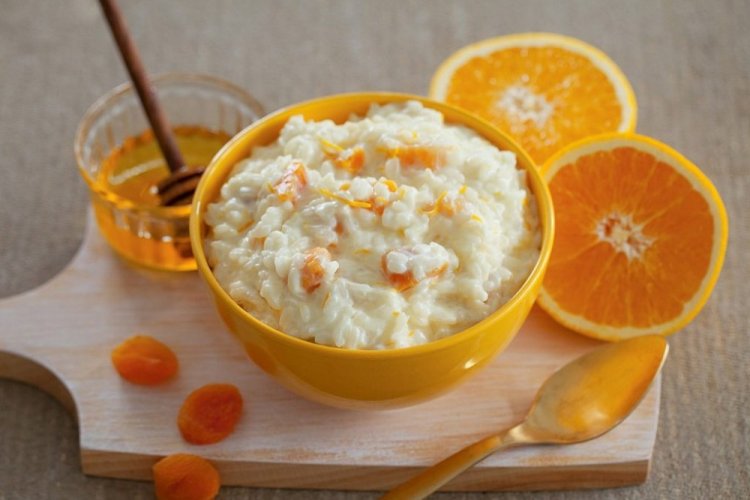 Рисовая каша с тыквой и апельсинами