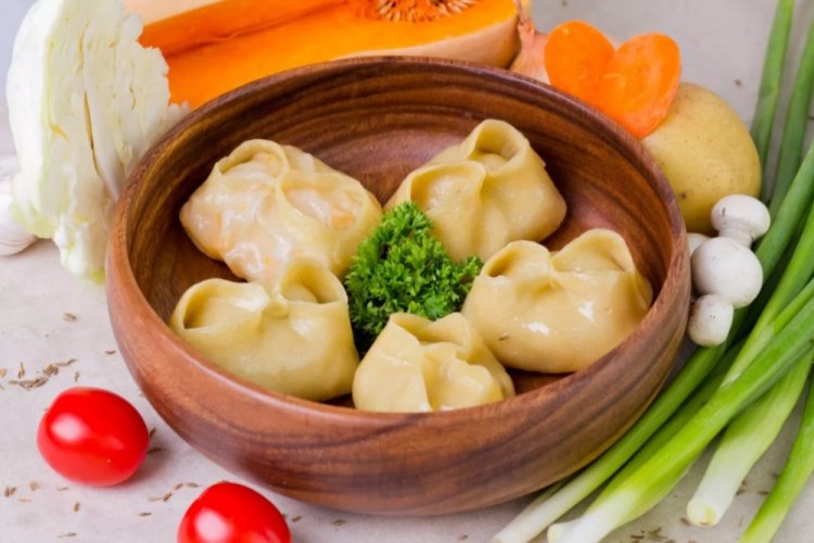 Манты с тыквой на воде