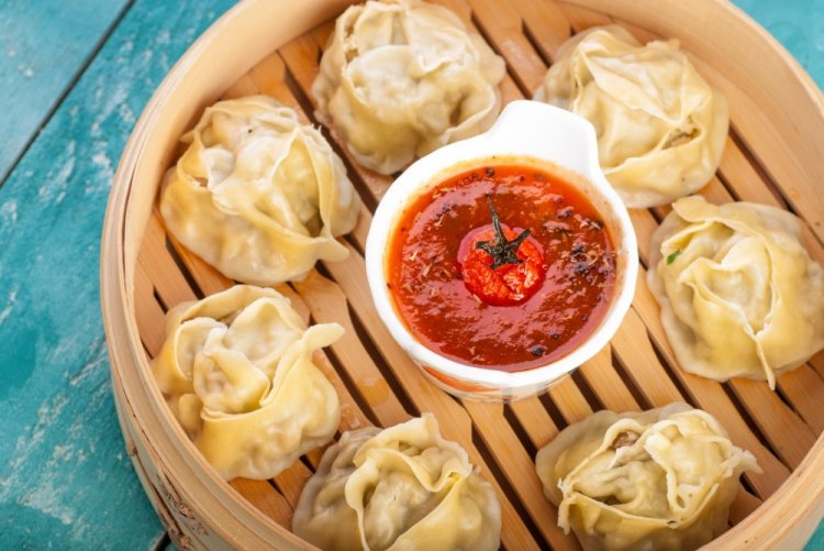 Манты с тыквой и адыгейским сыром