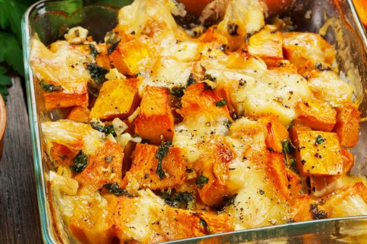 Батат со сливками в духовке