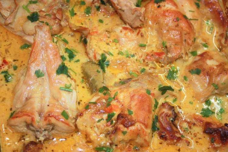 Запеченный кролик в кефире