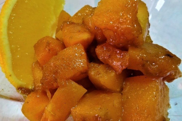 Карамелизированная тыква с лимоном