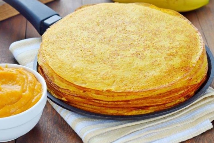 Тыквенно-мандариновые блинчики