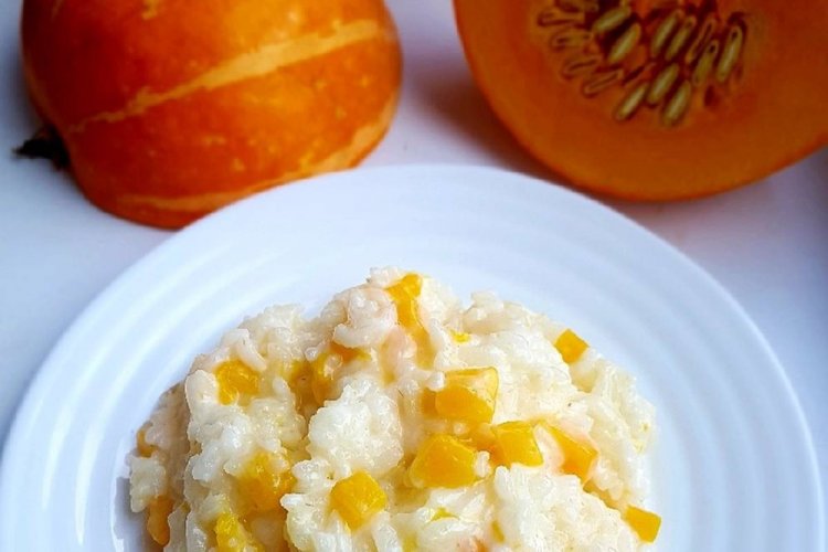 Рисовая каша с тыквой на молоке в мультиварке