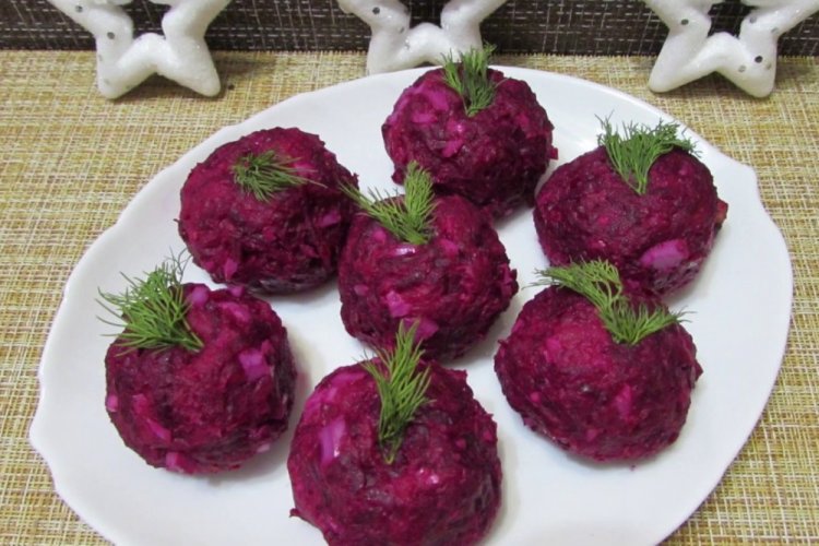 Селедка под шубой шариками