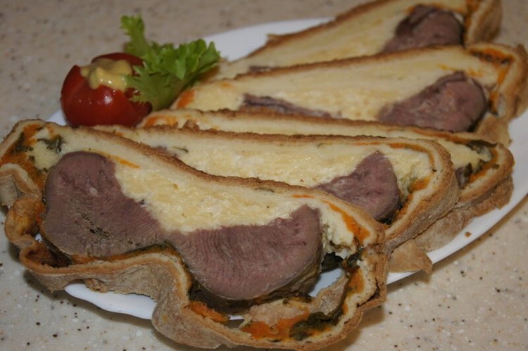 Говяжий язык в тесте