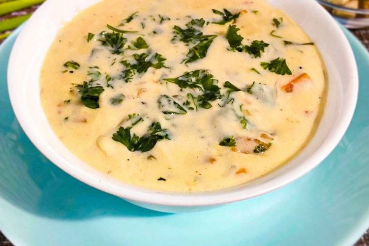 Сливочный суп из палтуса