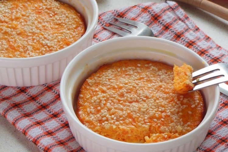 Морковная запеканка с рисом