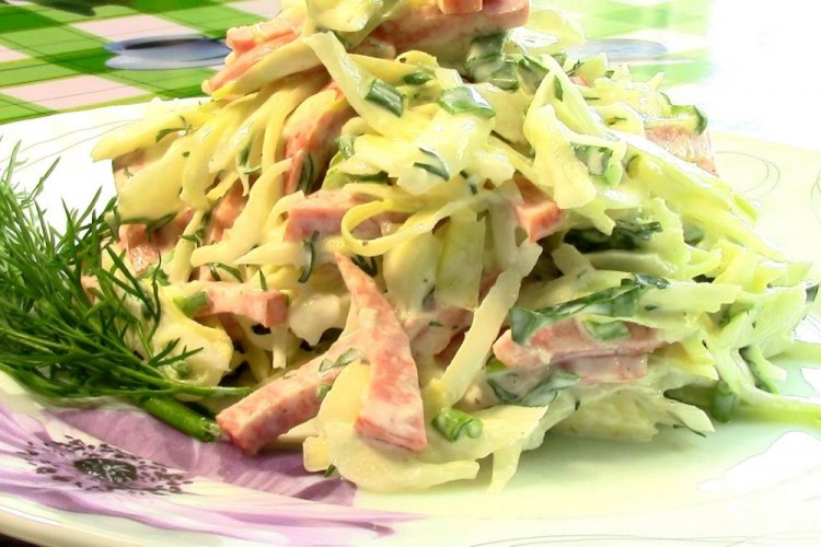 Капустный салат на скорую руку