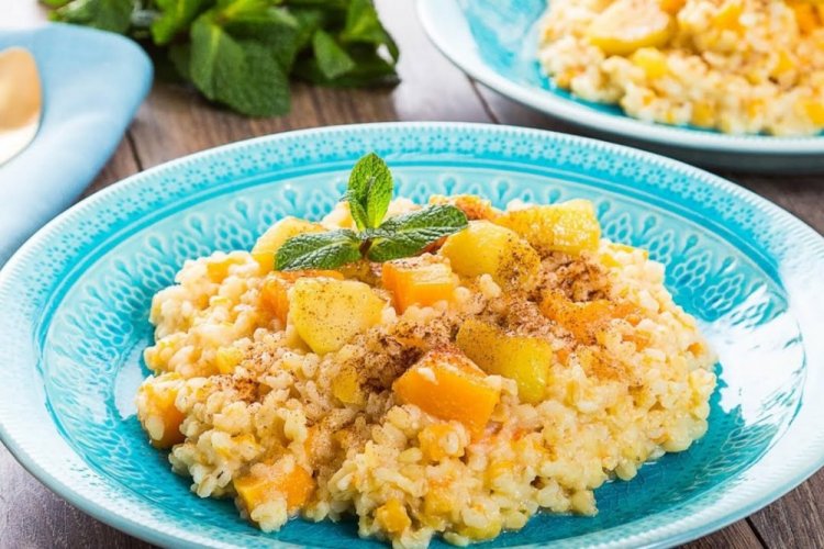 Пшенная каша с тыквой и ананасами