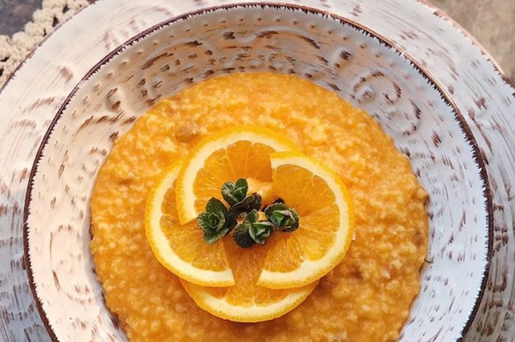 Пшенная каша с тыквой и апельсином