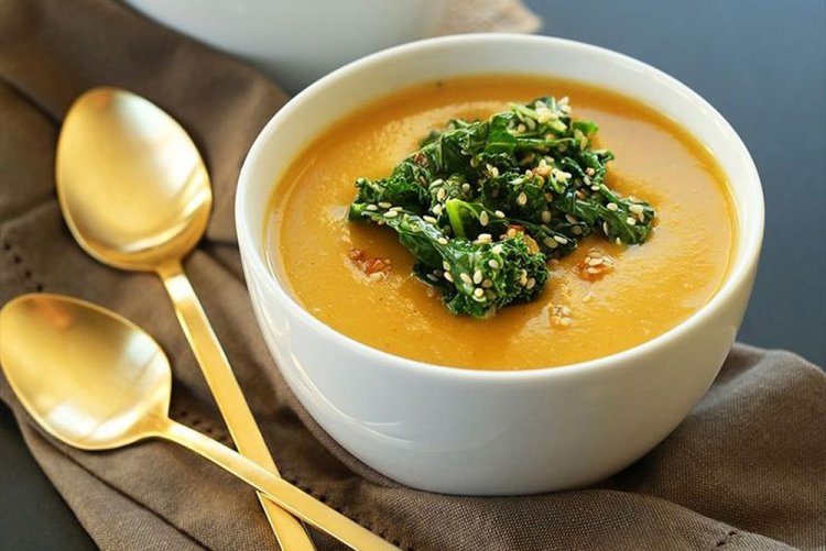 Суп-пюре из брокколи и тыквы