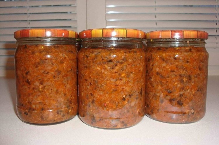 Икра из белых грибов на зиму