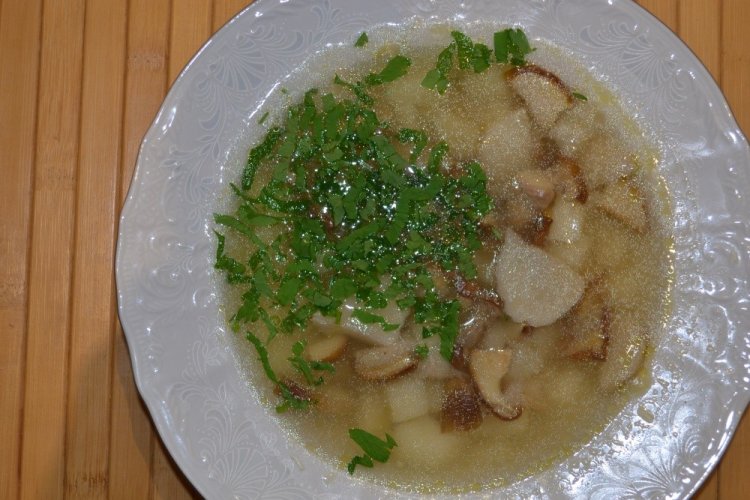 Бульон из белых грибов