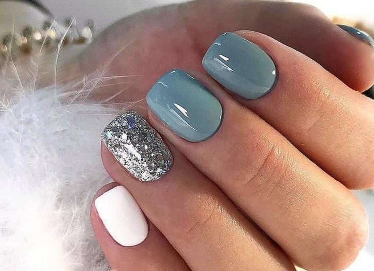 Серый с блестками