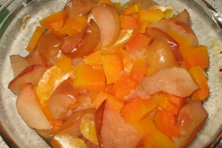 Яблочная начинка с тыквой