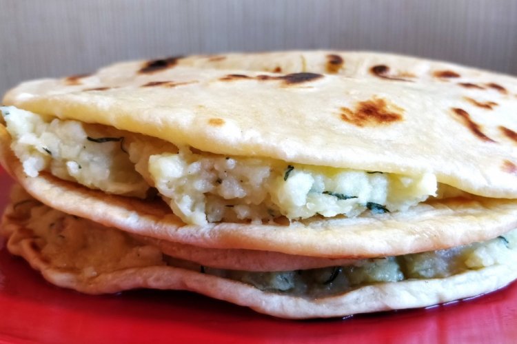 Кыстыбый с картошкой без яиц