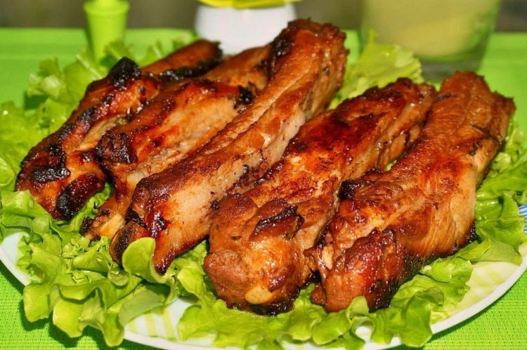 Свиные ребрышки в соевом соусе в рукаве