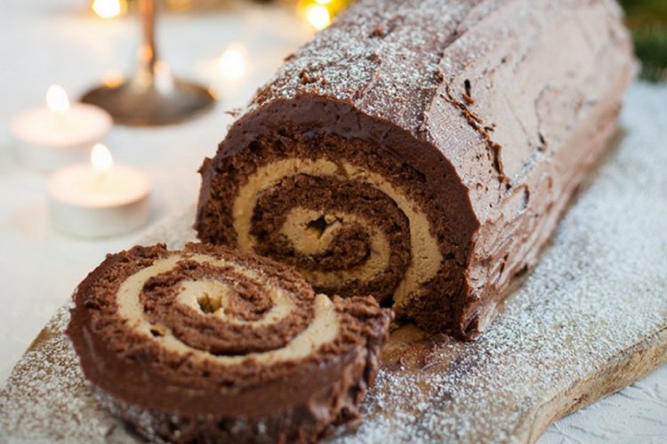 Рождественское полено с шоколадом