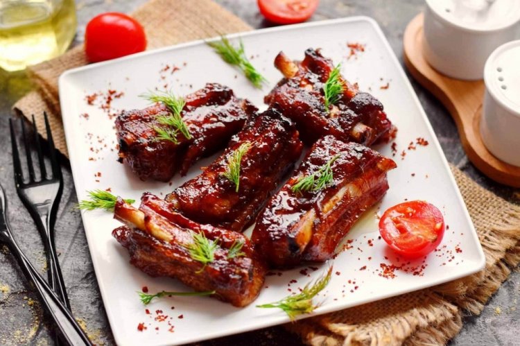 Свиные ребрышки с соевым соусом в мультиварке