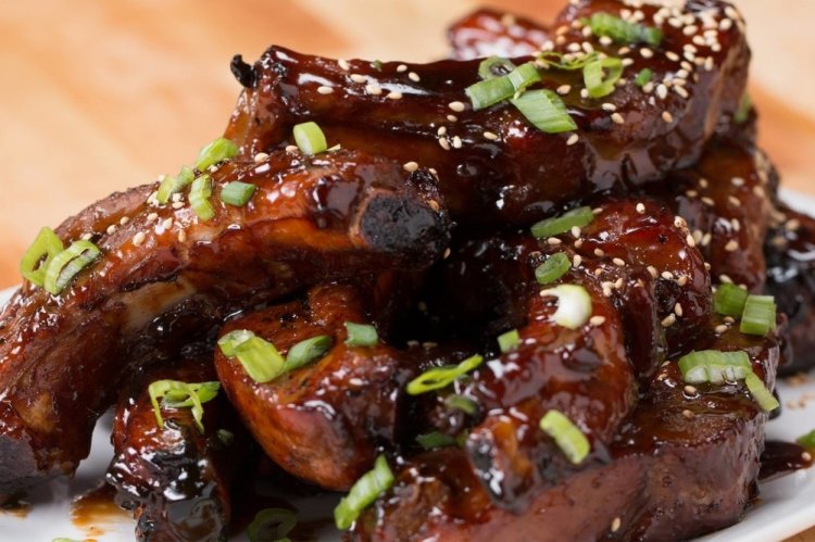 Свиные ребрышки в соусе терияки